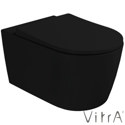 Vitra - Vitra Metropole Round QuantumFlush Kanalsız Asma Klozet, 56 cm, Mat Siyah
