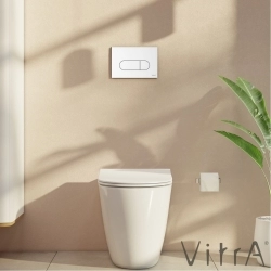 Vitra - Vitra Sento Rim-ex Kanalsız Duvara Tam Dayalı Yerden Tek Klozet, 54 cm