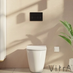 Vitra - Vitra Sento Rim-ex Kanalsız Duvara Tam Dayalı Yerden Tek Klozet, 54 cm