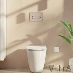 Vitra - Vitra Sento Rim-ex Kanalsız Duvara Tam Dayalı Yerden Tek Klozet, 54 cm