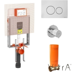 VitrA - VitrA Gömme Rezervuar Seti (Gömme Rezervuar + Stop Valf + Parlak Krom Panel)