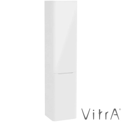 Vitra - Vitra Integra Round Çift Kapaklı Çamaşır Sepetli Boy Dolabı, Parlak Beyaz (Sağ)