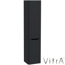 Vitra - Vitra Integra Round Çift Kapaklı Çamaşır Sepetli Boy Dolabı, Mat Grafit (Sağ)