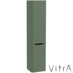 Vitra - Vitra Integra Round Çift Kapaklı Çamaşır Sepetli Boy Dolabı, Mat Yeşil (Sağ)