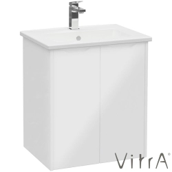 Vitra - Vitra Integra Square Kapaklı Lavabo Dolabı, Ayaksız, 60 cm, Parlak Beyaz - 80075