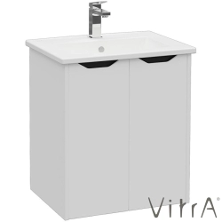 Vitra - Vitra Integra Square Kapaklı Lavabo Dolabı, Ayaksız, 60 cm, Mat Açık Gri - 80081