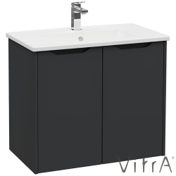 Vitra - Vitra Integra Square Kapaklı Lavabo Dolabı, Ayaksız, 80 cm, Mat Grafit - 80086