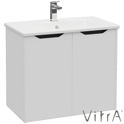Vitra - Vitra Integra Square Kapaklı Lavabo Dolabı, Ayaksız, 80 cm, Mat Açık Gri - 80090