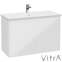 Vitra - Vitra Integra Square Kapaklı Lavabo Dolabı, Ayaksız, 100 cm, Parlak Beyaz - 80093