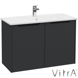 Vitra - Vitra Integra Square Kapaklı Lavabo Dolabı, Ayaksız, 100 cm, Mat Grafit - 80095