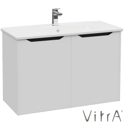 Vitra - Vitra Integra Square Kapaklı Lavabo Dolabı, Ayaksız, 100 cm, Mat Açık Gri - 80099