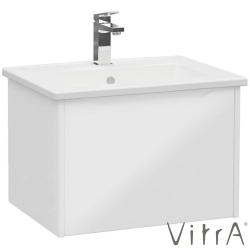 Vitra - Vitra Integra Square Tek Çekmeceli Lavabo Dolabı, Ayaksız, 60 cm, Parlak Beyaz - 80129