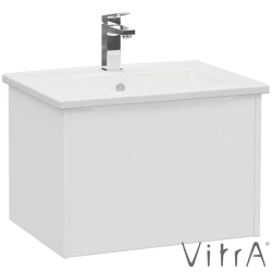 Vitra - Vitra Integra Square Tek Çekmeceli Lavabo Dolabı, Ayaksız, 60 cm, Mat Beyaz - 80130