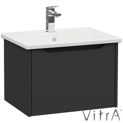 Vitra - Vitra Integra Square Tek Çekmeceli Lavabo Dolabı, Ayaksız, 60 cm, Mat Grafit - 80131