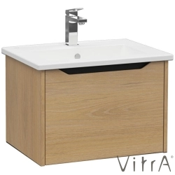 Vitra - Vitra Integra Square Tek Çekmeceli Lavabo Dolabı, Ayaksız, 60 cm, Altın Meşe - 80132
