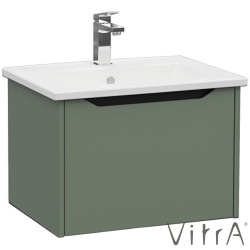 Vitra - Vitra Integra Square Tek Çekmeceli Lavabo Dolabı, Ayaksız, 60 cm, Mat Yeşil - 80134