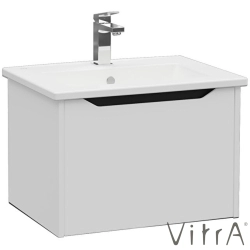 Vitra - Vitra Integra Square Tek Çekmeceli Lavabo Dolabı, Ayaksız, 60 cm, Mat Açık Gri - 80135