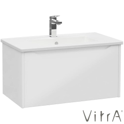 Vitra - Vitra Integra Square Tek Çekmeceli Lavabo Dolabı, Ayaksız, 80 cm, Parlak Beyaz - 80138