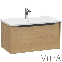 Vitra - Vitra Integra Square Tek Çekmeceli Lavabo Dolabı, Ayaksız, 80 cm, Altın Meşe