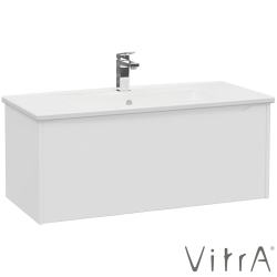 Vitra - Vitra Integra Square Tek Çekmeceli Lavabo Dolabı, Ayaksız, 100 cm, Mat Beyaz - 80148