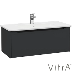 Vitra - Vitra Integra Square Tek Çekmeceli Lavabo Dolabı, Ayaksız, 100 cm, Mat Grafit