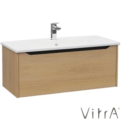 Vitra - Vitra Integra Square Tek Çekmeceli Lavabo Dolabı, Ayaksız, 100 cm, Altın Meşe