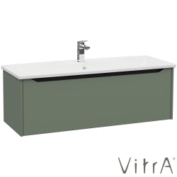 Vitra - Vitra Integra Square Tek Çekmeceli Lavabo Dolabı, Ayaksız, 120 cm, Mat Yeşil