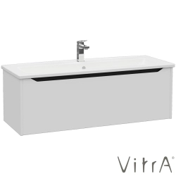 Vitra - Vitra Integra Square Tek Çekmeceli Lavabo Dolabı, Ayaksız, 120 cm, Mat Açık Gri
