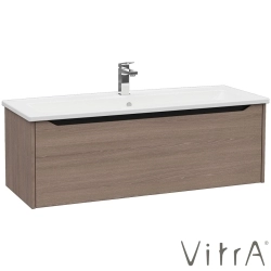 Vitra - Vitra Integra Square Tek Çekmeceli Lavabo Dolabı, Ayaksız, 120 cm, Moka Meşe