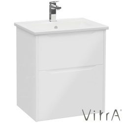 Vitra - Vitra Integra Square Çift Çekmeceli Lavabo Dolabı, Ayaksız, 60 cm, Parlak Beyaz - 80201