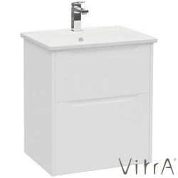 Vitra - Vitra Integra Square Çift Çekmeceli Lavabo Dolabı, Ayaksız, 60 cm, Mat Beyaz - 80202