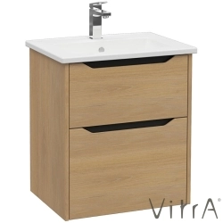 Vitra - Vitra Integra Square Çift Çekmeceli Lavabo Dolabı, Ayaksız, 60 cm, Altın Meşe