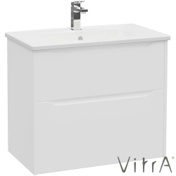 Vitra - Vitra Integra Square Çift Çekmeceli Lavabo Dolabı, Ayaksız, 80 cm, Mat Beyaz - 80211