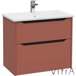 Vitra - Vitra Integra Square Çift Çekmeceli Lavabo Dolabı, Ayaksız, 80 cm, Mat Kırmızı - 80214