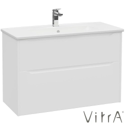 Vitra - Vitra Integra Square Çift Çekmeceli Lavabo Dolabı, Ayaksız, 100 cm, Mat Beyaz - 80220