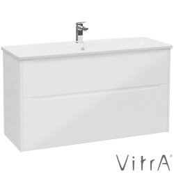 Vitra - Vitra Integra Square Çift Çekmeceli Lavabo Dolabı, Ayaksız, 120 cm, Parlak Beyaz - 80228