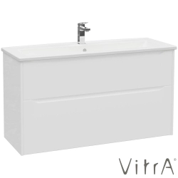 Vitra - Vitra Integra Square Çift Çekmeceli Lavabo Dolabı, Ayaksız, 120 cm, Mat Beyaz - 80229