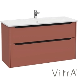 Vitra - Vitra Integra Square Çift Çekmeceli Lavabo Dolabı, Ayaksız, 120 cm, Mat Kırmızı - 80232