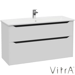 Vitra - Vitra Integra Square Çift Çekmeceli Lavabo Dolabı, Ayaksız, 120 cm, Mat Açık Gri - 80234