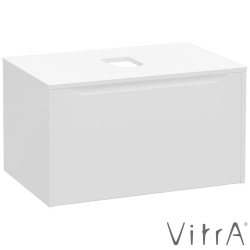 Vitra - Vitra Integra Square Tek Çekmeceli Çanak Lavabo Uyumlu Lavabo Dolabı, Mat Beyaz, 80 cm (Çanak Lavabo Hariç-Armatür Deliksiz) - 80274