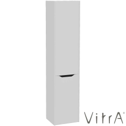 Vitra - Vitra Integra Square Çift Kapaklı Çamaşır Sepetli Boy Dolabı, Mat Açık Gri (Sağ)