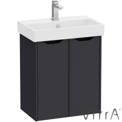 VitrA - VitrA Integra Square Kapaklı Lavabo Dolabı, 60 cm, Mat Grafit
