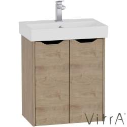 VitrA - VitrA Integra Square Kapaklı Lavabo Dolabı, 60 cm, Altın Meşe