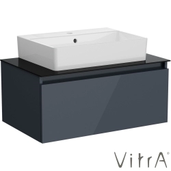 Vitra - Vitra Nuo Çekmeceli Lavabo Dolabı, 80 cm, Parlak Antrasit