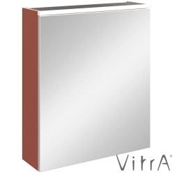 Vitra - Vitra Core Dolaplı Üstten Aydınlatmalı Ayna (Sol), 60 cm, Mat Kırmızı - 80507