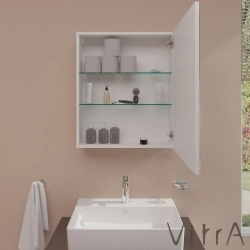 Vitra - Vitra Shift T20 Dolaplı Ayna, 60 cm, Parlak Beyaz