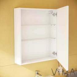 Vitra - Vitra Shift T20 Dolaplı Ayna, 60 cm, Parlak Beyaz
