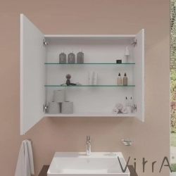 Vitra - Vitra Shift T20 Dolaplı Ayna, 80 cm, Parlak Beyaz