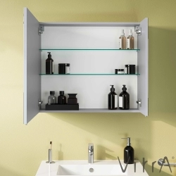 Vitra - Vitra Shift T20 Dolaplı Ayna, 80 cm, Kül Grisi