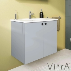 Vitra - Vitra Shift T20 Kapaklı Lavabo Dolabı, 80 cm, Kül Grisi (Klasik Lavabo Dahil)